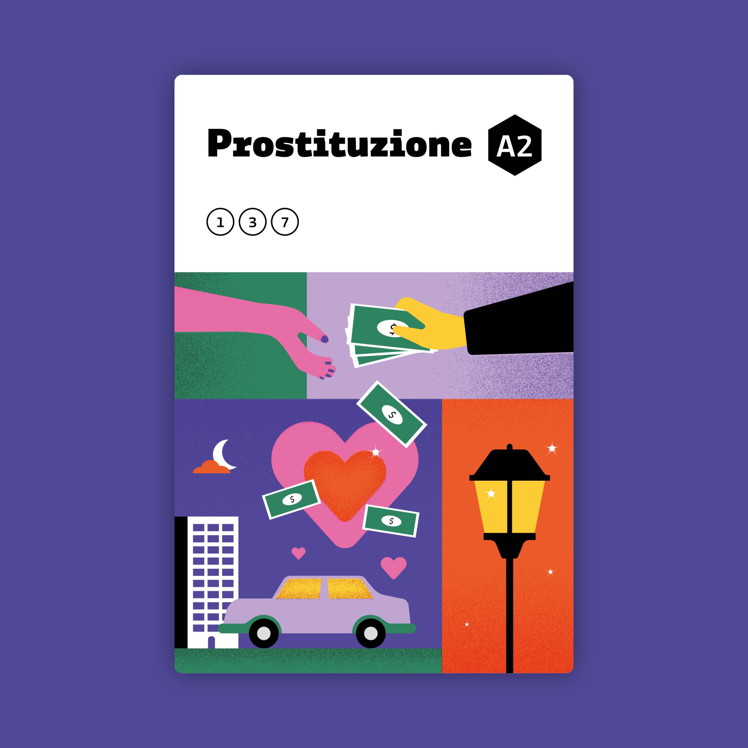 Carta che rappresenta il problema della prostituzione