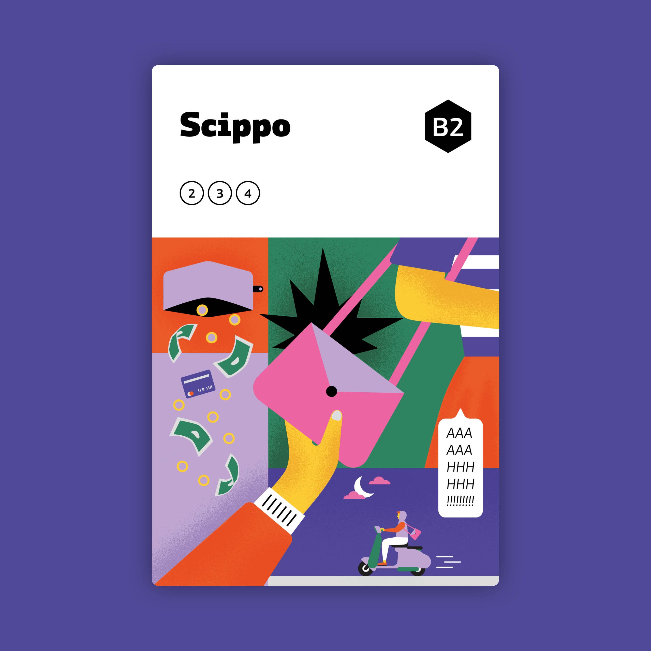 Carta che rappresenta il problema dello scippo