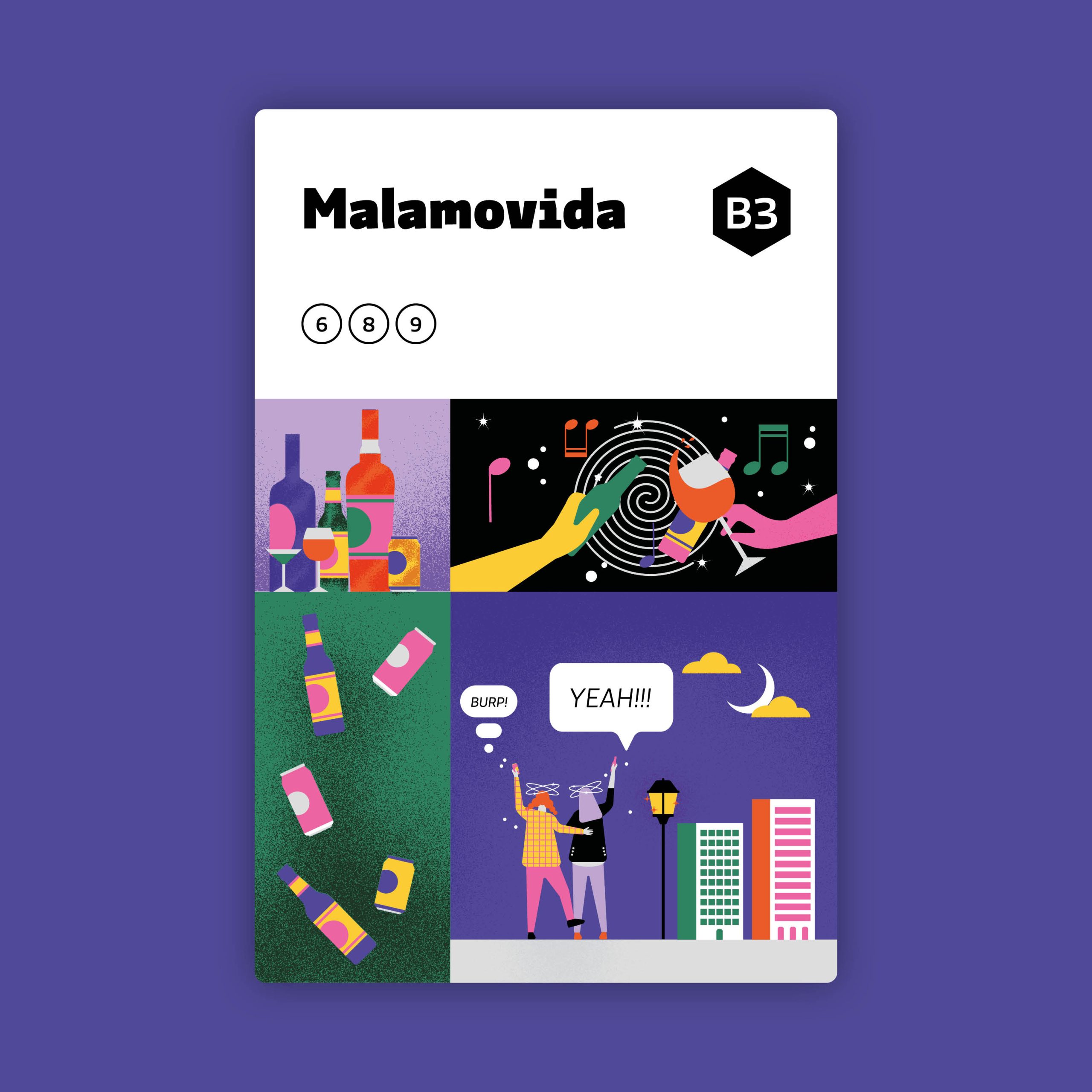 Carta che rappresenta il problema della malamovida