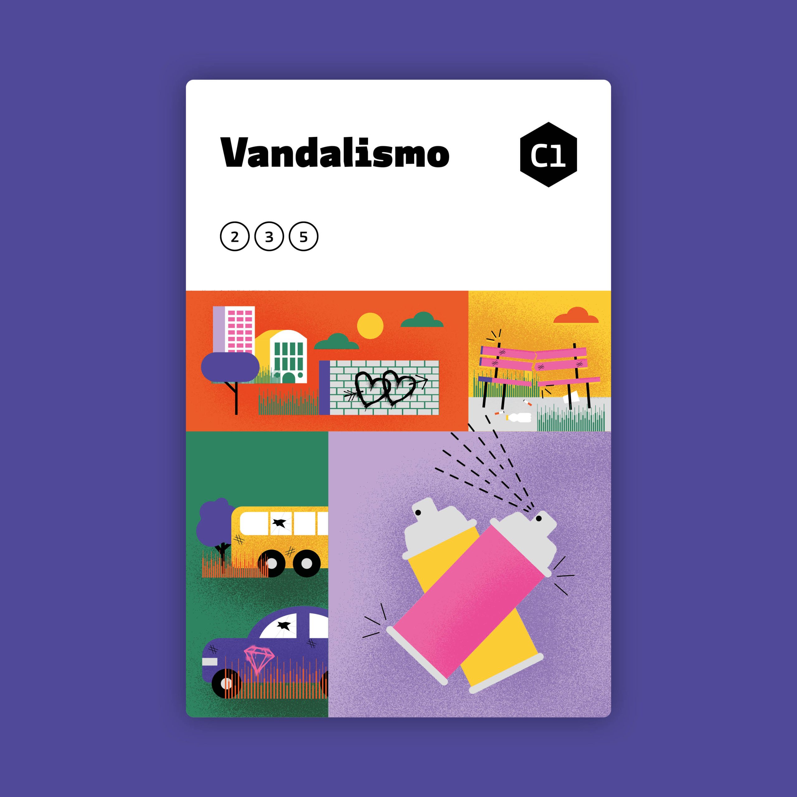 Carta che rappresenta il problema del vandalismo