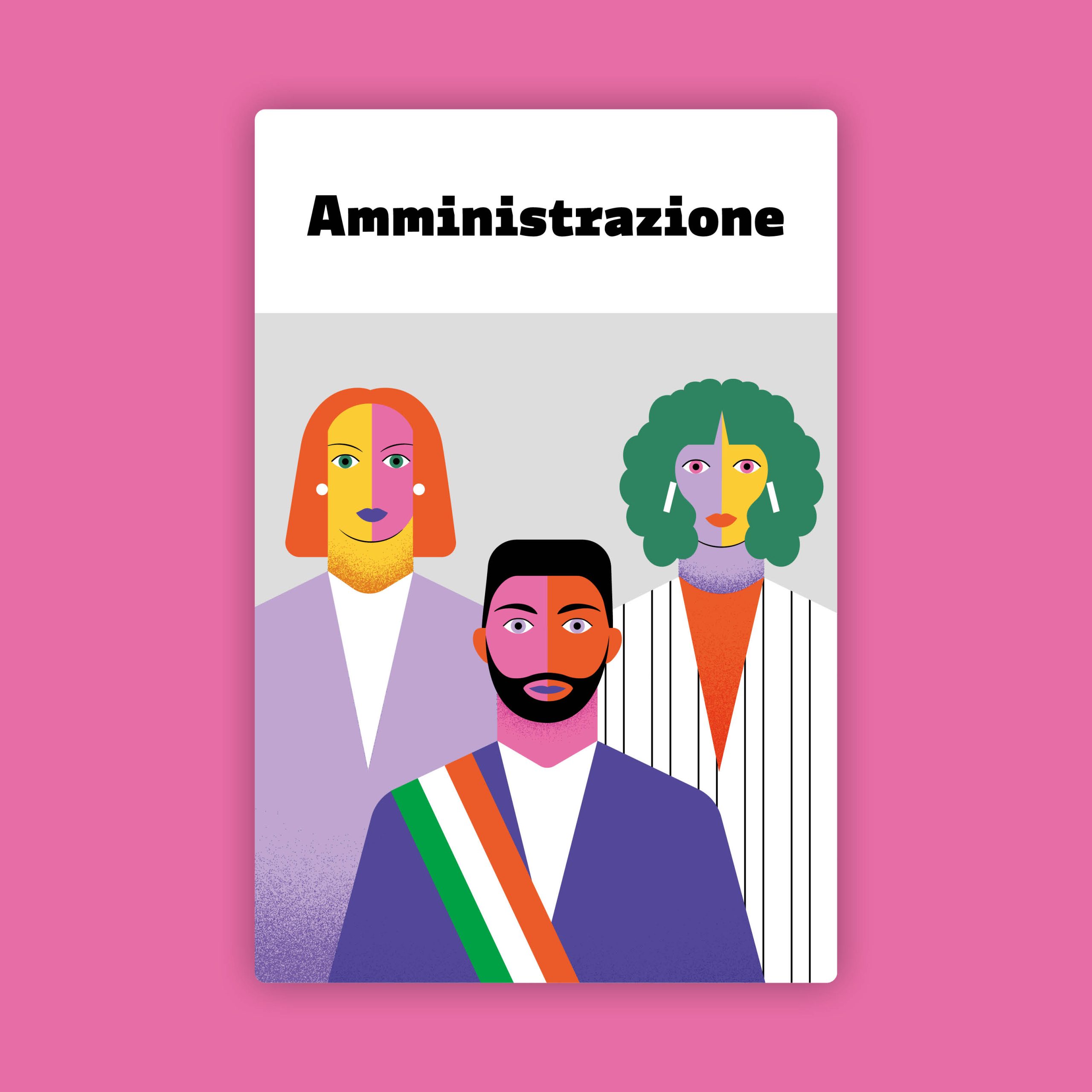 Carta da gioco che rappresenta l'amministrazione