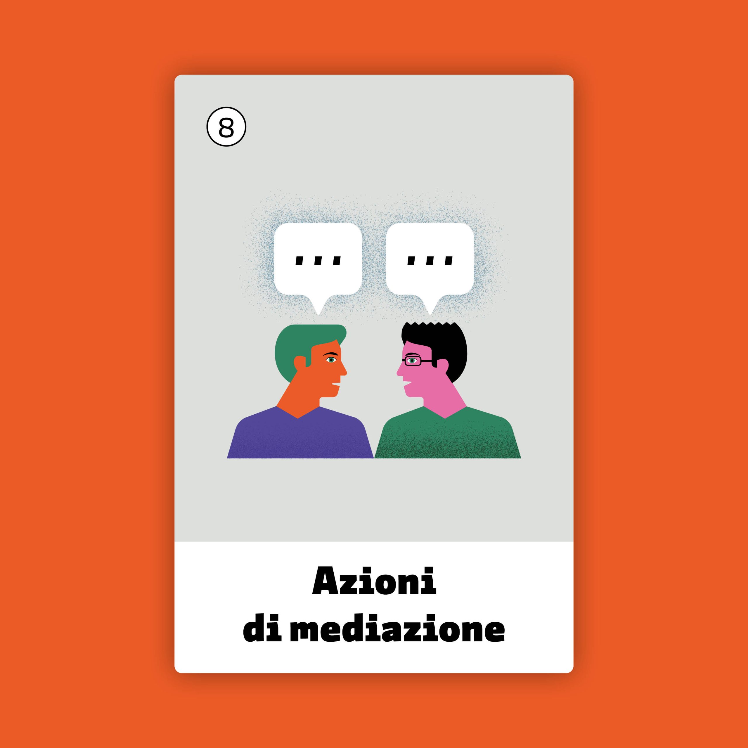 Carta che rappresenta le azioni di mediazione